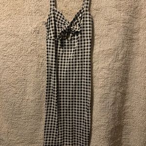 Forever 21 checkered tight midi dress